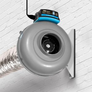RAM Inline Duct Fan with UK lead - 100mm 4"